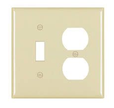 2G - 1-TOGGLE 1-DUPLEX , WALL PLATE, IVORY, PASS &amp; SEYMOUR