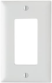 1G - 1-DECORATIVE/ROCKER, WALL PLATE, WHITE, PASS &amp; SEYMOUR