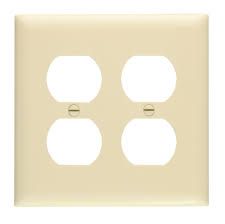 2G - 2-DUPLEX, WALL PLATE, IVORY, PASS &amp; SEYMOUR