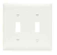 2G - 2-TOGGLE, WALL PLATE, WHITE, PASS &amp; SEYMOUR