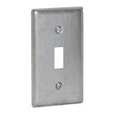 4&quot; X 2&quot; HANDY BOX COVER, 1-TOGGLE,  METALLIC, RACO