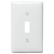 1G - 1-TOGGLE, WALL PLATE,  WHITE, HUBBELL