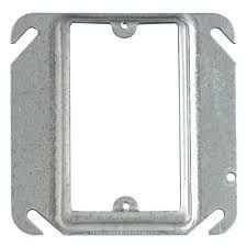 4&quot; SQUARE COVER 1 DEVICE MUD RING 1&quot; RAISED METALLIC