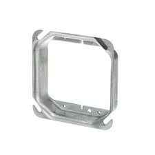 4&quot; SQUARE COVER  2 DEVICE MUD RING 1&quot; RAISED  STEEL