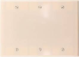 3G - BLANK WALL PLATE, IVORY, LEVITON