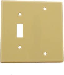 2G - COMBINATION PLATE, 1-TOGGLE 1-BLANK, IVORY, LEVITON