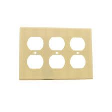 3G - 3-DUPLEX WALL PLATE, IVORY, LEVITON