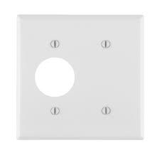 2G - COMBINATION PLATE, 1-CIRCLE 1-BLANK, IVORY, LEVITON