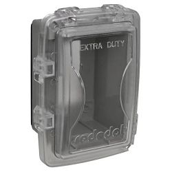 1G - CODE KEEPER, WHILE-IN-USE COVER, WEATHERPROOF, NONMETALLIC, CLEAR, RED DOT