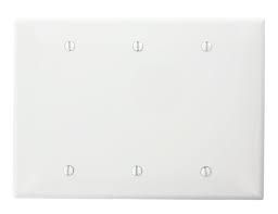 3G - RECTANGLE, BLANK COVER, WHITE, LEVITON