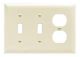 3G - COMBINATION PLATE, 1-DUPLEX 2-TOGGLE, IVORY, PASS &amp; SEYMOUR