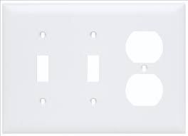 3G - COMBINATION PLATE, 1-DUPLEX 2-TOGGLE, WHITE, PASS &amp; SEYMOUR