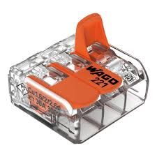 3-WIRE CONNECTOR - 221-613, LEVER, 10-20 AWG, WAGO