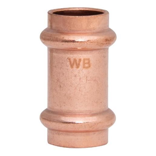 1/2&quot; C X C COPPER PRESS COUPLER WITHOUT STOP