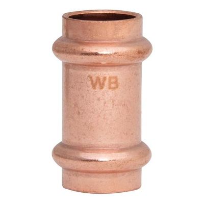 1/2&quot; C X C COPPER PRESS COUPLER WITHOUT STOP