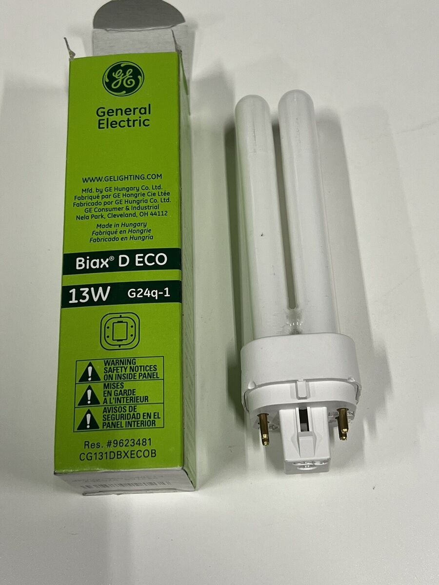 F13DBX/835/ECO4P CFL BULB 4-PIN 3500k - GE BIAX D ECO 13W 4PIN GE GREEN BOX