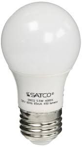 SATCO 5.5W A15 LED APPLIANCE BULB 4000K CW -