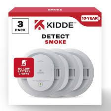 KIDDE - 10YR BATTERY POWERED SMOKE DETECTOR W/ PHOTOELECTRIC SENSOR (3/PACK)