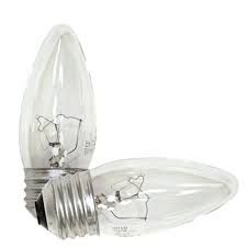 SYLVANIA 15B10/BL/2PK 120V MED DECOR  CLEAR TWIST TOP 2/PACK