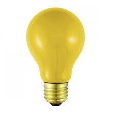 40W A19 INCANDESCENT YELLOW BUG LIGHT BULB
