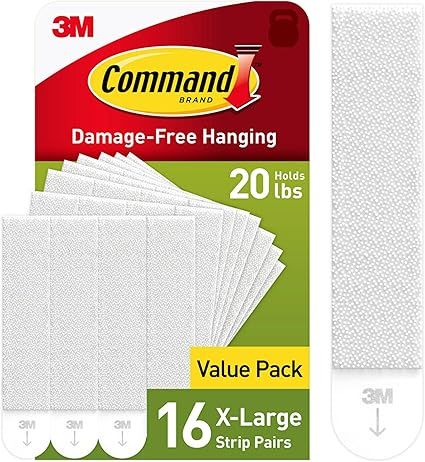 COMMAND STRIPS 20LB XL HEAVYWEIGHT PICTURE HANDING STRIPS (16PAIR/PACKAGE)