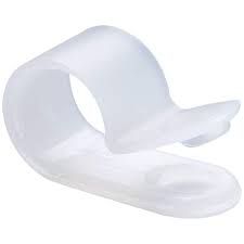 3/8&quot; PLASTIC 1-HOLE CABLE CLAMPS (15/PACK)