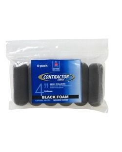 MINI ROLLER 6&quot; BLACK FOAM 2-PACK