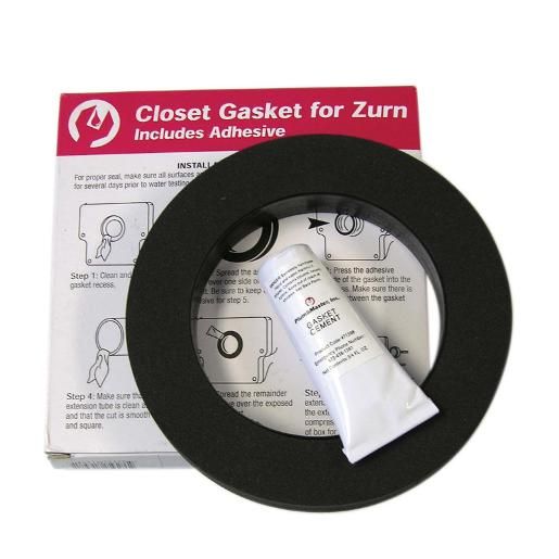 WALL HUNG CLOSET GASKET WITH ADHESIVE, 3-9/32 ID X 5-5/32 OD X 3/4