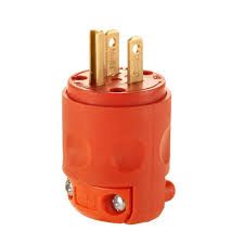 Leviton 15 Amp 125-Volt 3-Wire Plug, Orange 515PV-OR