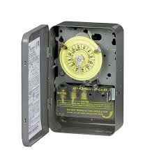 INTERMATIC T100 SERIES 40 AMP 24-HOUR TIMER 2-POLE, 1 THROW, 120 VAC, GRAY