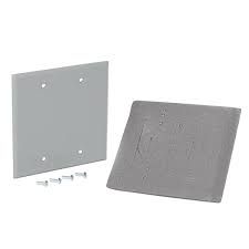 2G- BLANK METALLIC WEATHERPROOF COVER, GRAY, COMMERCIAL ELECTRIC