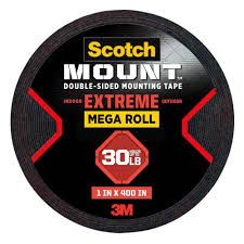 SCOTCH MOUNT DOUBLE SIDED MOUNTING TAPE EXTREME INDOOR/OUTDOOR HEAVY DUTY