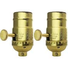 LAMP SOCKET - ROYAL DESIGNS 250W LAMP HOLDER 3-WAY TURN POLISHED BRASS