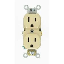 DUPLEX RECEPTACLE- 15 AMP, IVORY, PASS &amp; SEYMOUR