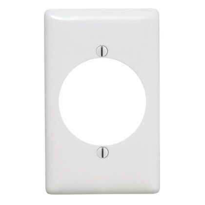 1G - 1-POWER OUTLET, CIRCLE, WHITE, HUBBELL