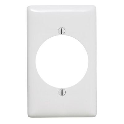 1G - 1-POWER OUTLET, CIRCLE, WHITE, HUBBELL