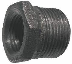1" X 1/2" HEX BUSHING FPT X NPT MALLEABLE IRON