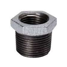 1" X 3/4" HEX BUSHING FITTING MPT X FPT MALLEABLE IRON