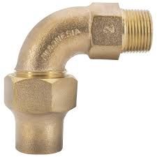 1" X 3/4" MNPT X FLARE BRONZE 1/4 BEND