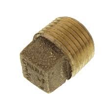 1/2" BRASS SQUARE HEAD PLUG MPT