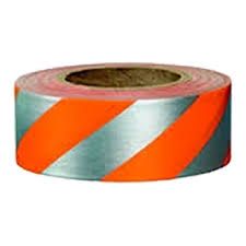 DAY/NIGHT FLAGGING TAPE ORANGE &amp; SILVER