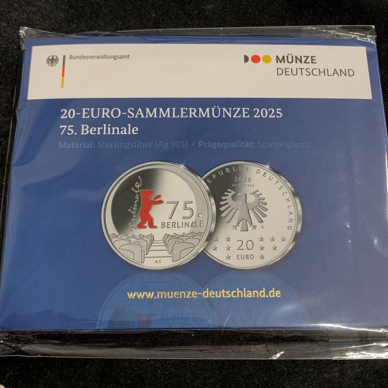 20 € Deutschland 75. Berlinale 2025 – Silber PP 20 € Deutschland 75. Berlinale 2025 – Silber PP