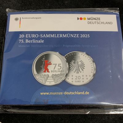 20 € Deutschland 75. Berlinale 2025 – Silber PP 20 € Deutschland 75. Berlinale 2025 – Silber PP