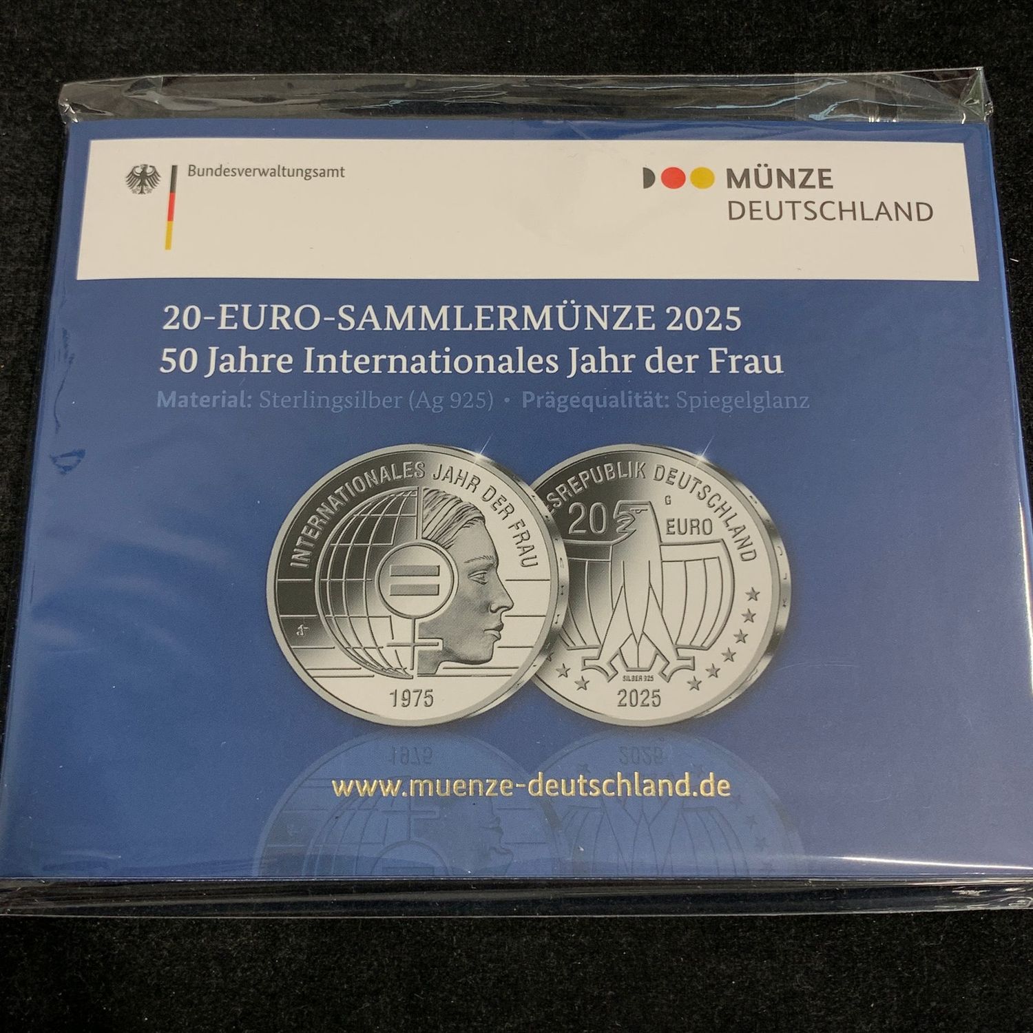 20 € Deutschland 50 Jahre Internationales Jahr der Frau 2025 – Silber PP