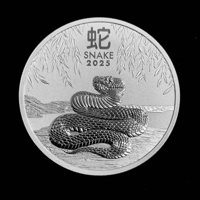 2 Dollar Australien 2 Dollar Australien "Jahr der Schlange" 2025 2 Unzen .9999 Silber BU