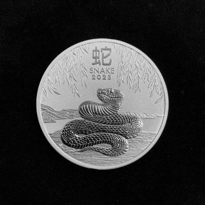 1 Dollar Australien 1 Dollar Australien "Jahr der Schlange" 2025 1 Unze .9999 Silber BU