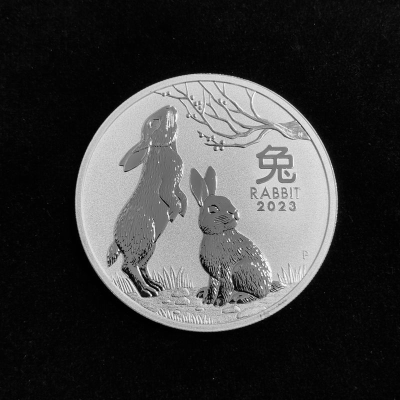 1 Dollar Australien "Jahr des Hasen" 2023 1 Unze .9999 Silber BU