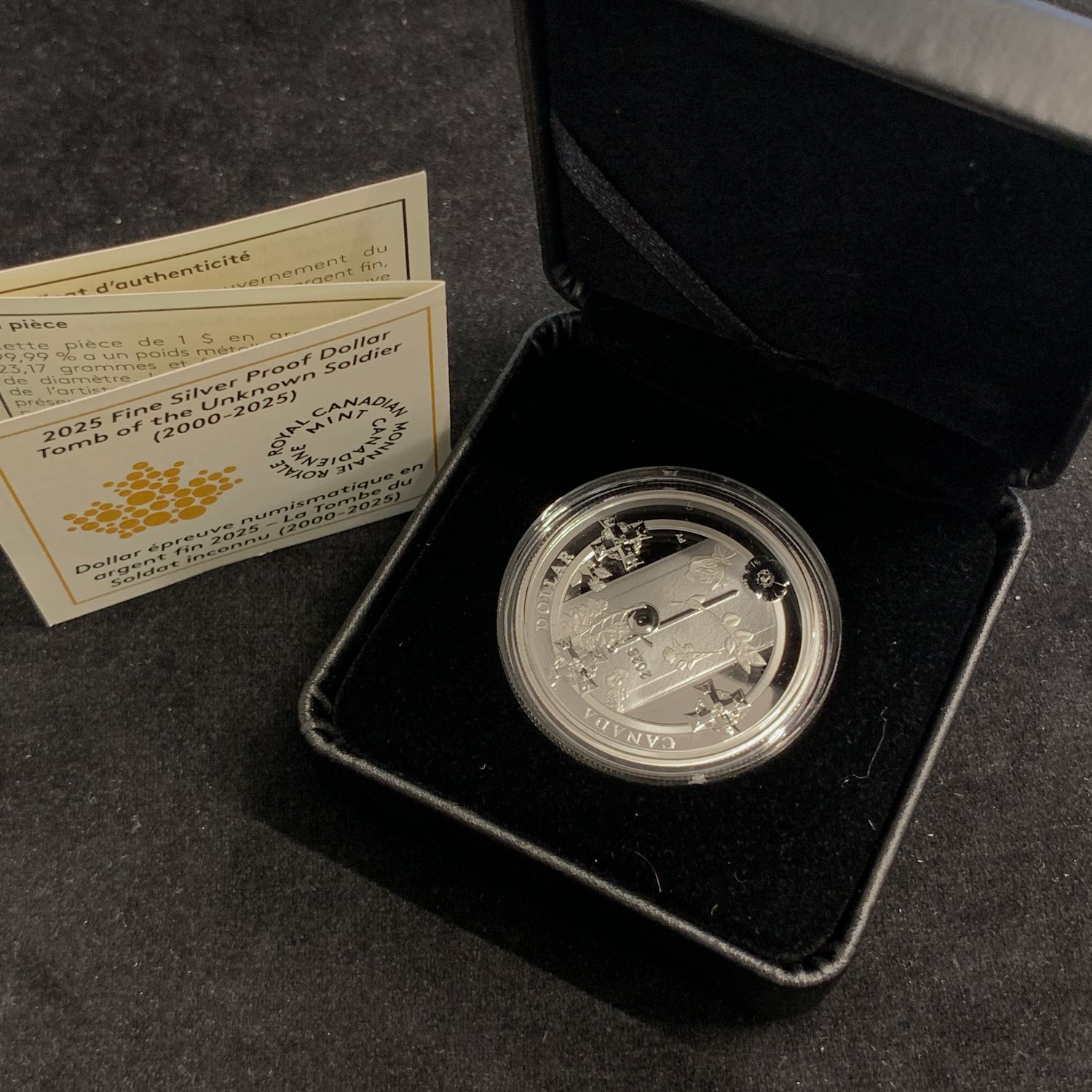 1 Dollar Kanada "Tomb of the Unknown Soldier" 2025 .9999 Silber PP