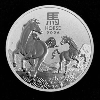 1 Dollar Australien 1 Dollar Australien "Jahr des Pferdes" 2026 1 Unze .9999 Silber BU