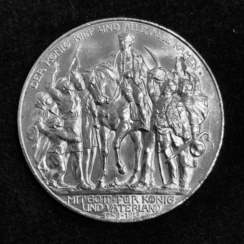 3 Mark Preußen 1913 "Jahrhundertfeier der Befreiungskriege" A Silber ss (J. 110)